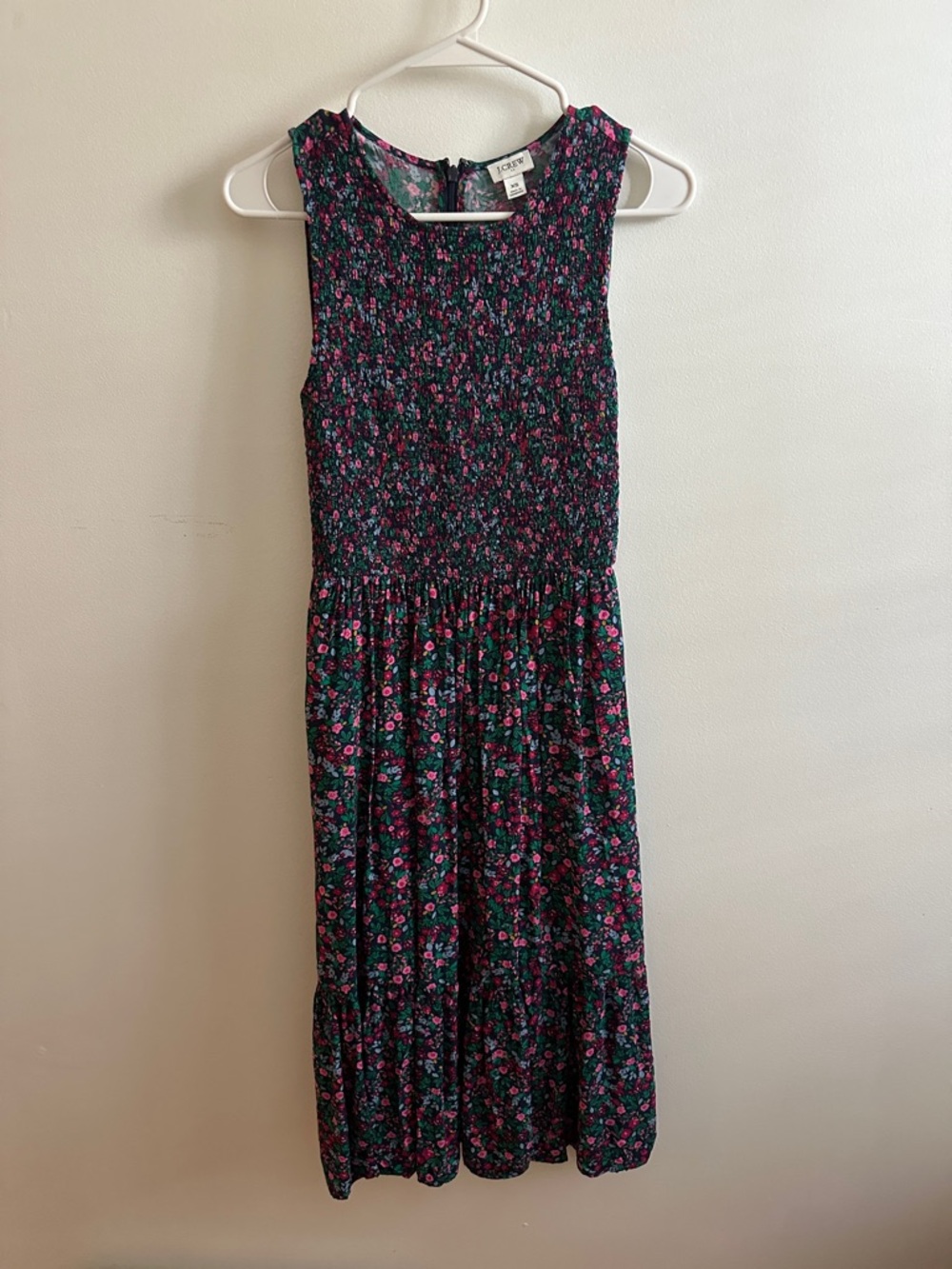 J. Crew Sleeveless Floral Midi Dress